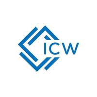 icw brief logo ontwerp Aan wit achtergrond. icw creatief cirkel brief logo concept. icw brief ontwerp. vector