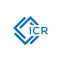 icr brief logo ontwerp Aan wit achtergrond. icr creatief cirkel brief logo concept. icr brief ontwerp. vector