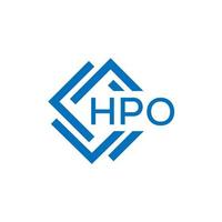 hpo brief logo ontwerp Aan wit achtergrond. hpo creatief cirkel brief logo concept. hpo brief ontwerp. vector