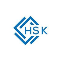 hsk creatief cirkel brief logo concept. hsk brief ontwerp. vector