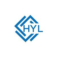 hyli brief logo ontwerp Aan wit achtergrond. hyli creatief cirkel brief logo concept. hyli brief ontwerp. vector