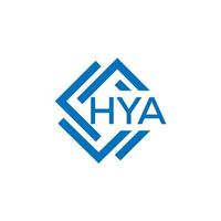 hya brief logo ontwerp Aan wit achtergrond. hya creatief cirkel brief logo concept. hya brief ontwerp. vector