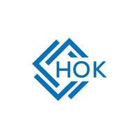 hok brief logo ontwerp Aan wit achtergrond. hok creatief cirkel brief logo concept. hok brief ontwerp. vector