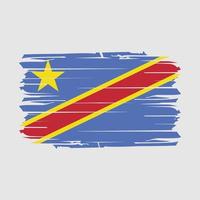 republiek Congo vlag borstel vector