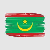 mauritania vlag borstel vector