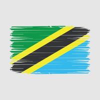 Tanzania vlag borstel vector illustratie