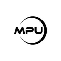 mpu brief logo ontwerp in illustratie. vector logo, schoonschrift ontwerpen voor logo, poster, uitnodiging, enz.