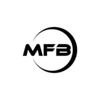 mfb brief logo ontwerp in illustratie. vector logo, schoonschrift ontwerpen voor logo, poster, uitnodiging, enz.