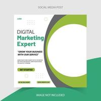 digitaal marketing, seo deskundige, toenemen uw bedrijf sociaal media post ontwerp sjabloon vector