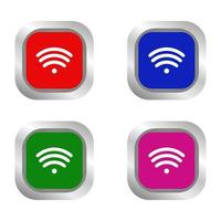 wifi ingesteld op witte achtergrond vector