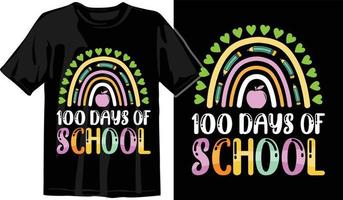 100ste dagen van school, honderd dagen t overhemd ontwerp, 100ste dagen viering t overhemd vector