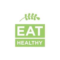 eten gezond vector logo ontwerp