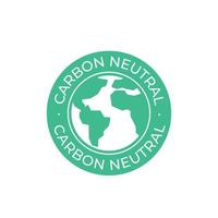 koolstof neutrale etiket vector icoon