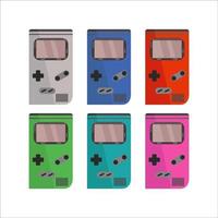 set van game boy op witte achtergrond vector