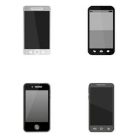 aantal smartphones op witte achtergrond vector