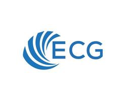 ecg brief logo ontwerp Aan wit achtergrond. ecg creatief cirkel brief logo concept. ecg brief ontwerp. vector