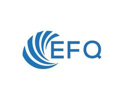 efq brief logo ontwerp Aan wit achtergrond. efq creatief cirkel brief logo concept. efq brief ontwerp. vector