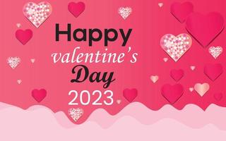 gelukkig Valentijnsdag dag wens kaart vector