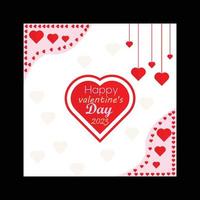 gelukkig Valentijnsdag dag wens kaart vector