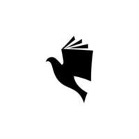 vogels, boeken, en Vleugels, logo, vector, illustratie, gemakkelijk en modern vector