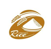 biologisch rijst- landbouw, natuurlijk voedsel Product icoon vector