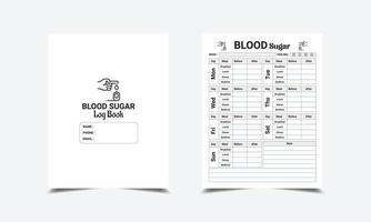 bloed suiker log boek kdp interieur, bloed suiker log boek tracker logboek vector