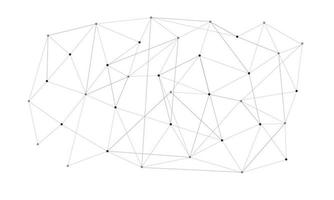 Verbinden dots met lijn voor technologisch thema, internet verbinding en globaal netwerk vector