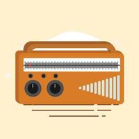 oud bruin radio icoon illustratie vector