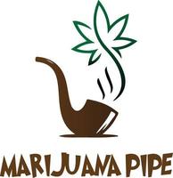 marihuana pijp logo vector het dossier