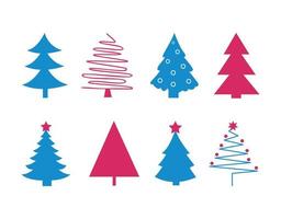 set van kerstboom vector