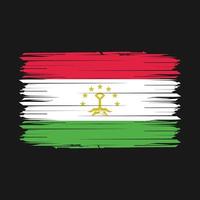 Tadzjikistan vlag borstel vector illustratie