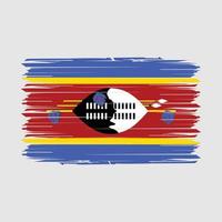 Swaziland vlag borstel vector illustratie