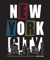 New York City t-shirt ontwerp grafische vectorillustratie vector