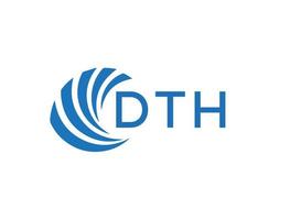 dth brief logo ontwerp Aan wit achtergrond. dth creatief cirkel brief logo concept. dth brief ontwerp. vector