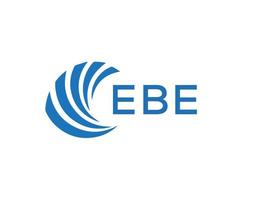 ebe brief logo ontwerp Aan wit achtergrond. ebe creatief cirkel brief logo concept. ebe brief ontwerp. vector