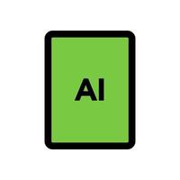 ai het dossier icoon lijn geïsoleerd Aan wit achtergrond. zwart vlak dun icoon Aan modern schets stijl. lineair symbool en bewerkbare hartinfarct. gemakkelijk en pixel perfect beroerte vector illustratie.