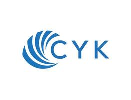 cyk brief logo ontwerp Aan wit achtergrond. cyk creatief cirkel brief logo concept. cyk brief ontwerp. vector