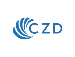 czd creatief cirkel brief logo concept. czd brief ontwerp. vector