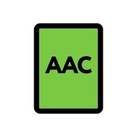 aac het dossier icoon lijn geïsoleerd Aan wit achtergrond. zwart vlak dun icoon Aan modern schets stijl. lineair symbool en bewerkbare hartinfarct. gemakkelijk en pixel perfect beroerte vector illustratie.