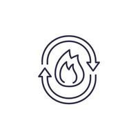 metabolisme lijn pictogram op white.eps vector