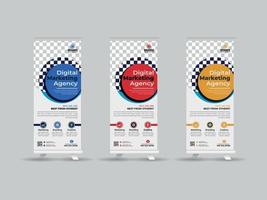 corporate rollup of x banner ontwerpsjabloon vector