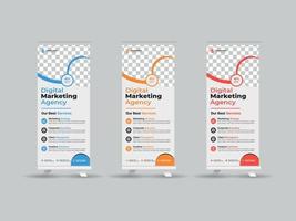 corporate rollup of x banner ontwerpsjabloon vector