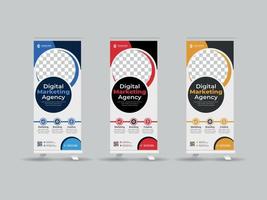 corporate rollup of x banner ontwerpsjabloon vector