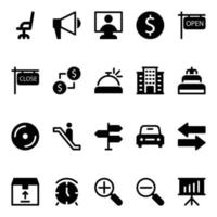 glyph pictogrammen voor e-commerce. vector