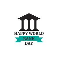 gelukkig wereld bank dag vector illustratie geschikt voor achtergrond groet kaart poster en banier