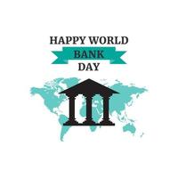 gelukkig wereld bank dag vector illustratie geschikt voor achtergrond groet kaart poster en banier