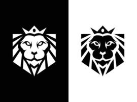 Koninklijk koning leeuw kroon symbolen. leeuw dier logo. premie luxe merk identiteit icoon. vector illustratie.