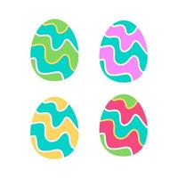 vector verzameling van Pasen eieren met mooi texturen
