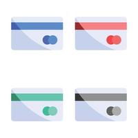 credit kaart vector icoon, debiteren betaling icoon, premie credit kaart pictogrammen in meerdere kleuren