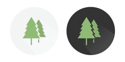 pijnboom boom icoon, boom icoon, wijnoogst bomen en Woud icoon, Kerstmis boom icoon, boom logo kleurrijk vector pictogrammen